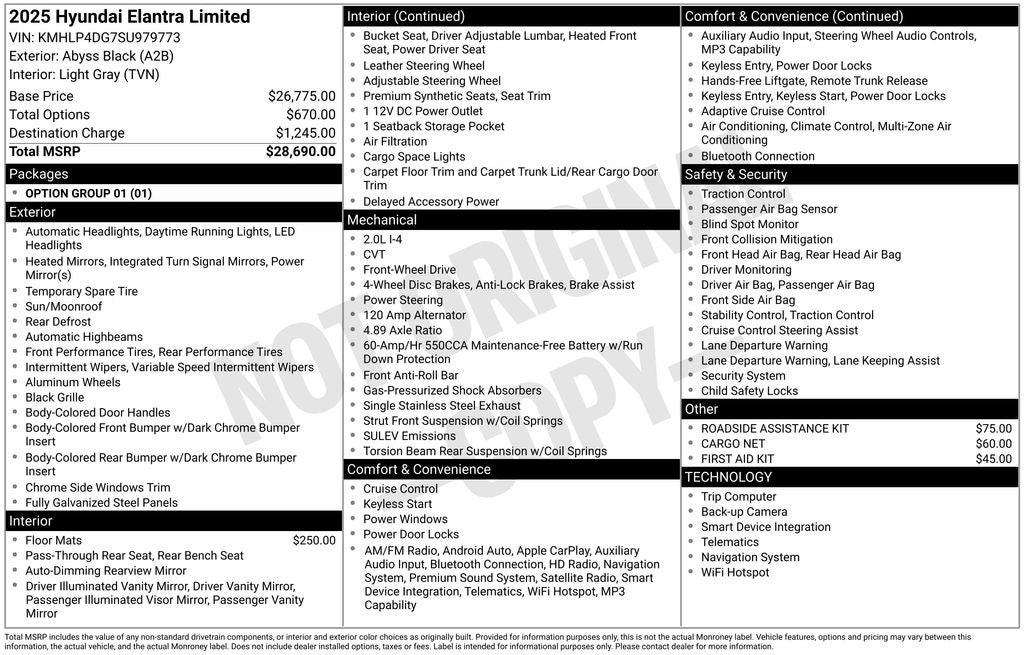 2025 Hyundai Elantra Limited