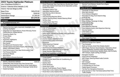 2023 Toyota Highlander Platinum