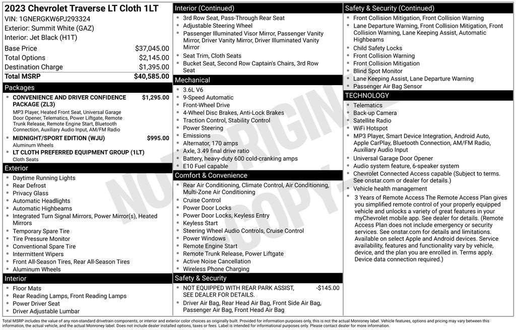 2023 Chevrolet Traverse LT 1LT