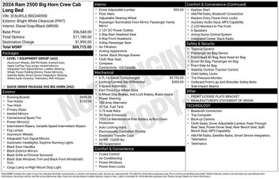 2024 RAM 2500 Big Horn Crew Cab 4x4 8' Box