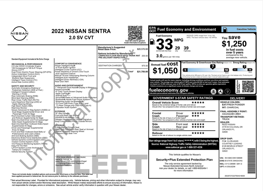 2022 Nissan Sentra SV