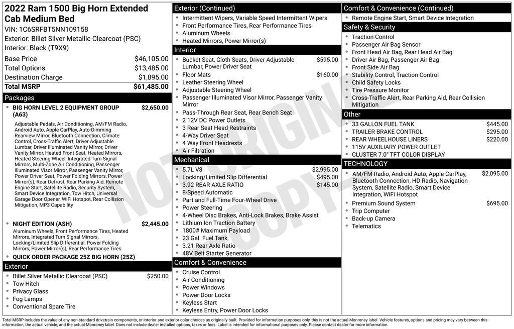 2022 RAM 1500 Big Horn