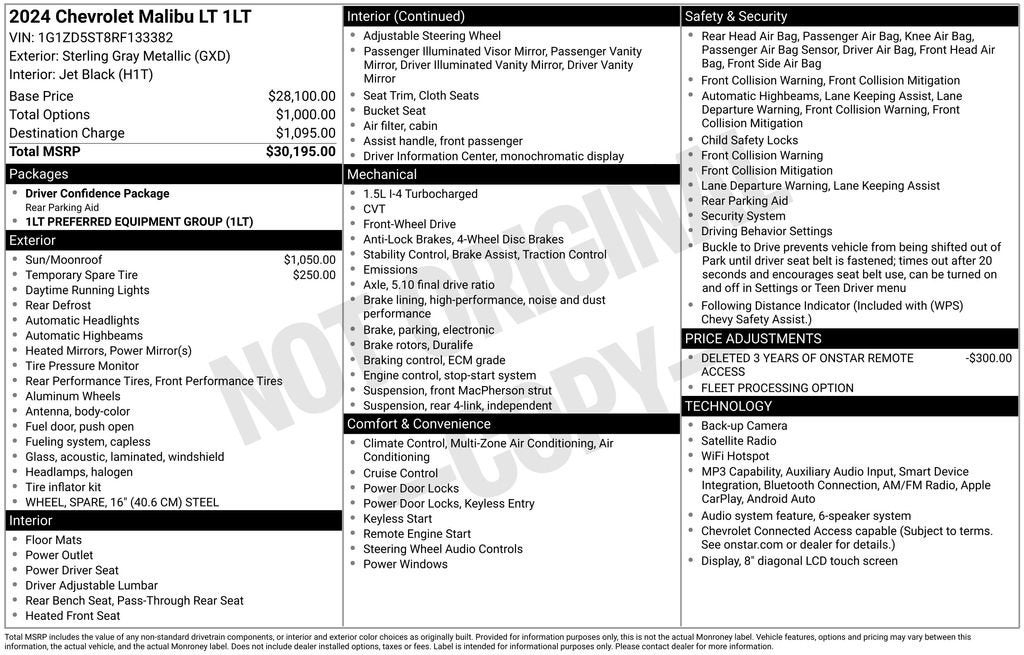 2024 Chevrolet Malibu 1LT
