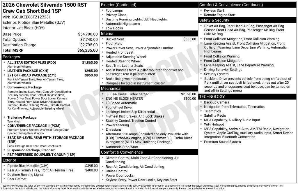 2026 Chevrolet Silverado 1500 RST